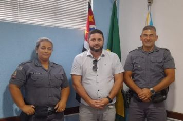Presidente da Câmara se reúne com Tenente da Polícia Militar Danilo Costa e com a Policial Yris Conceição para discutir sobre a segurança em São Miguel Arcanjo