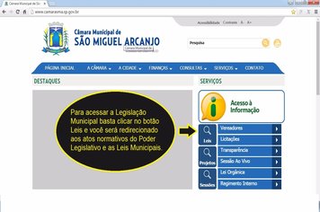 A Câmara Municipal disponibiliza acesso às Leis Municipais