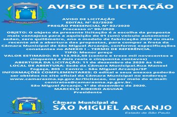 AVISO DE LICITAÇÃO