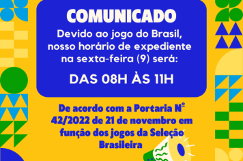 Na sexta-feira, dia 9 de dezembro o atendimento presencial da Câmara será das 8h às 11h